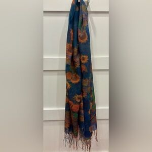 Vibrant Sunflower Print Scarf